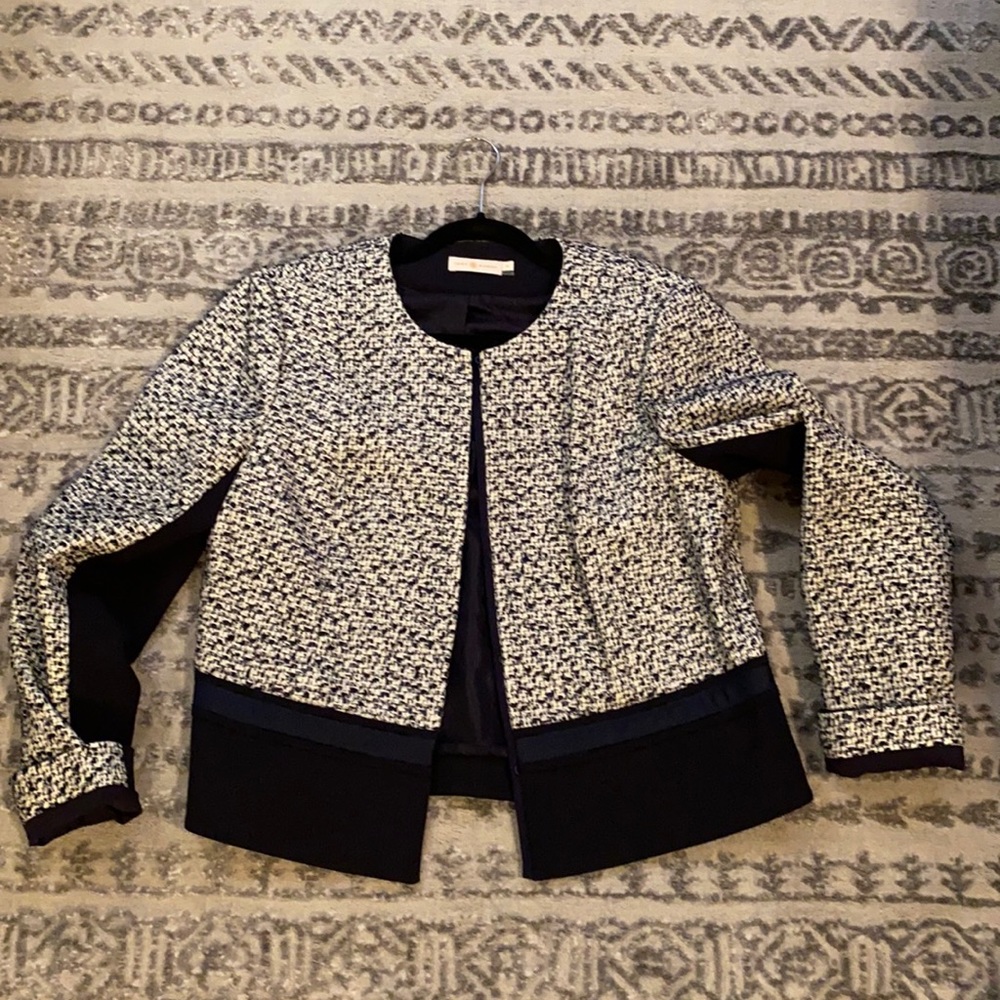 Tory Burch $495 Lucille Silk Blend Tweed Blazer